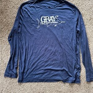 Trophy Fish Mounts Men's Long Sleeve Shirt - Navy